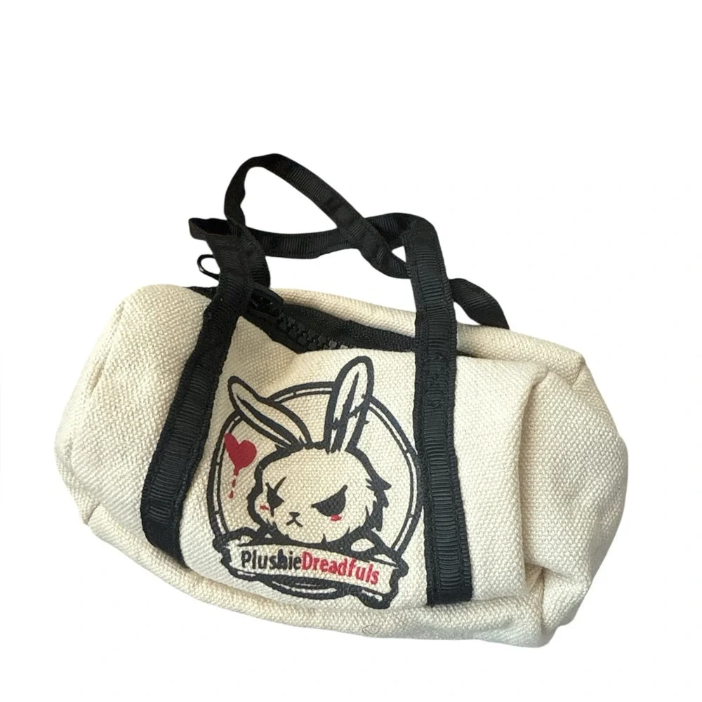 Plushie Dreadfuls Beige and Black Bag & mini